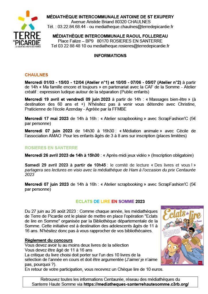 MEDIATHEQUE 2e trimestre
